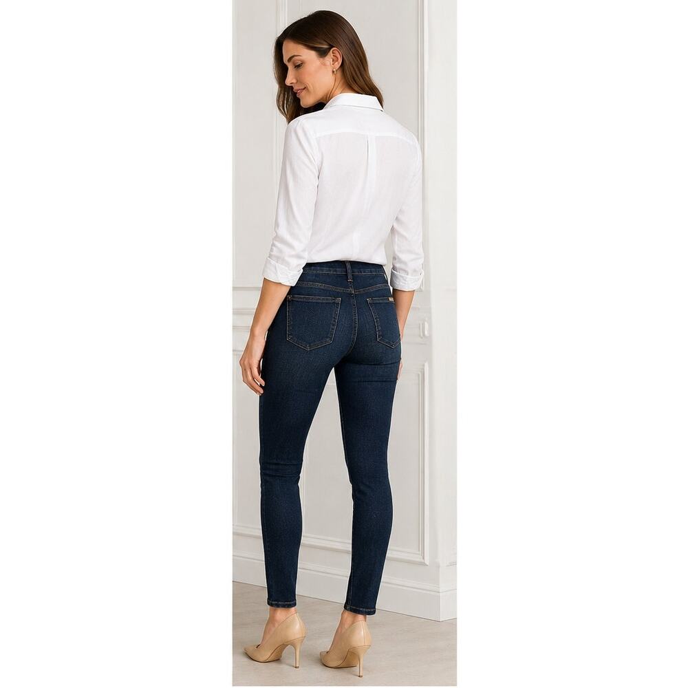 WHBM The Jegging Dark Wash Skinny Stretch Jegging Jeans Petite Size 0P 💙🖤💙 - Picture 2 of 14